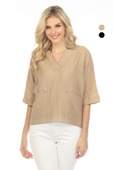 Dolman Top with Zippers - CARINE